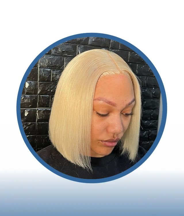 Platinum Blonde Straight Bob