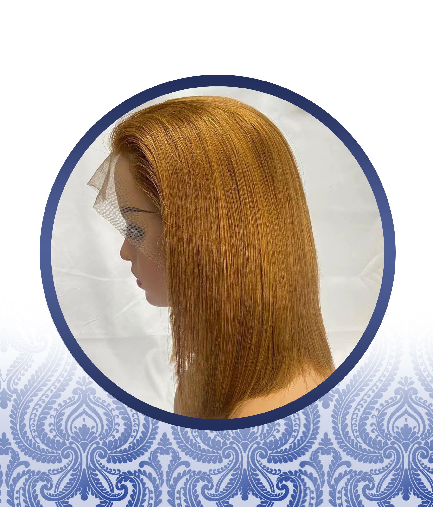 14" Peruvian Honey Blonde Lace Frontal Wig