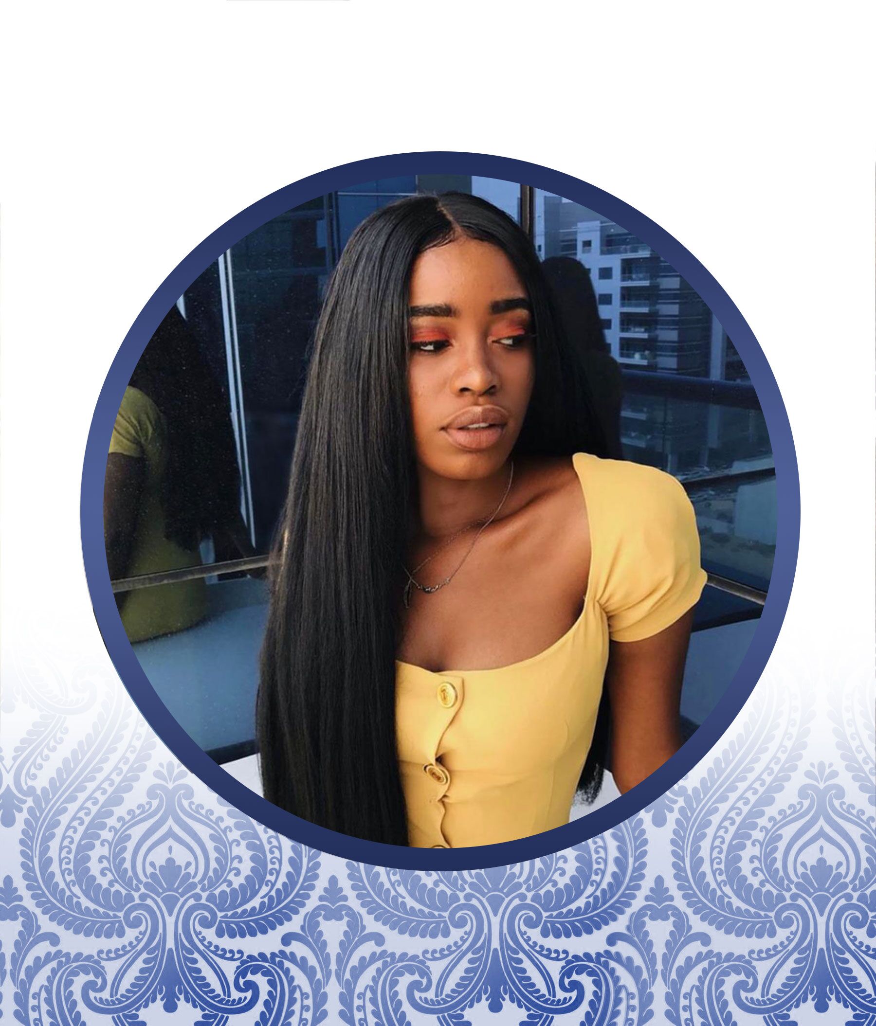 30" Straight Middle Part
