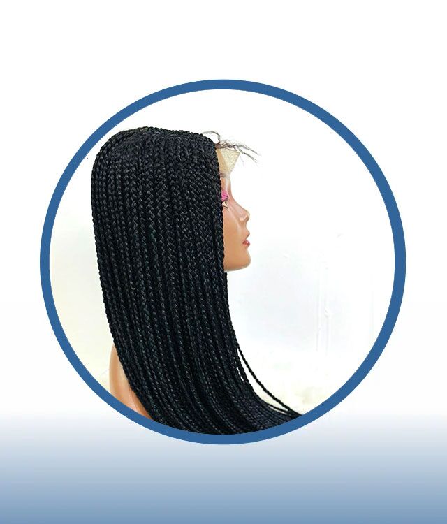 Platinum Blonde 4x4 Braided Wig - Image 3