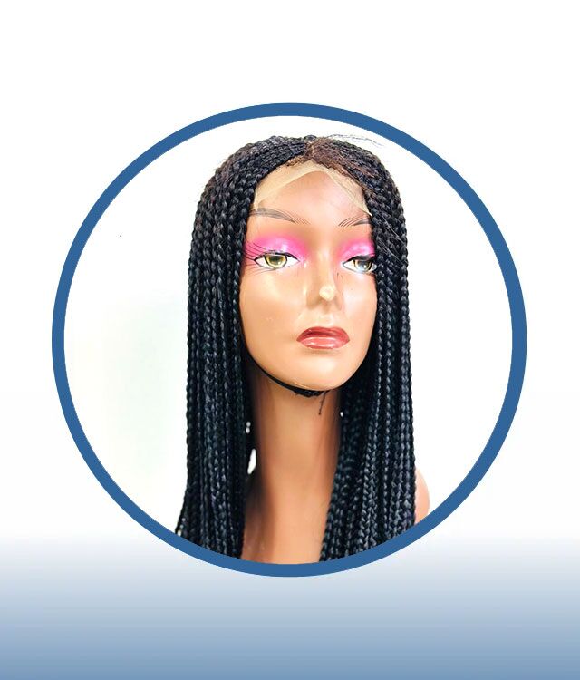 Platinum Blonde 4x4 Braided Wig - Image 2