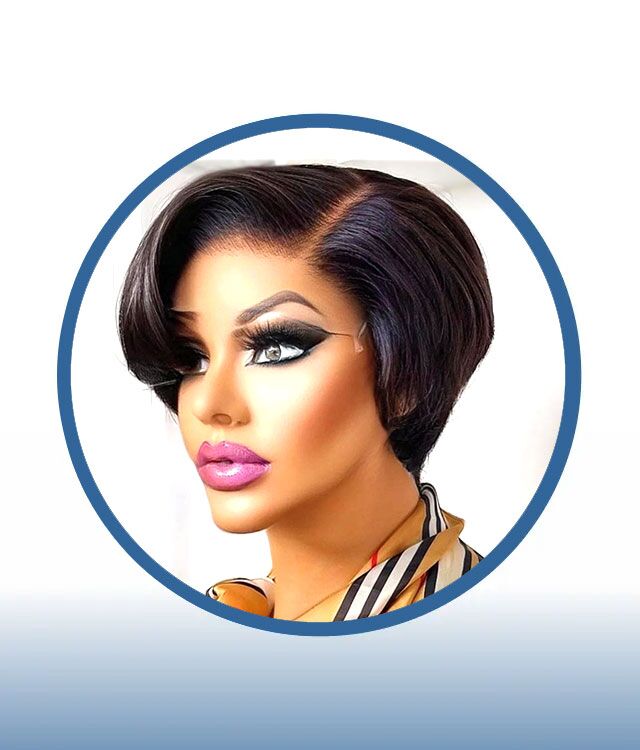Glueless Lace Frontal Straight Pixie Cut - Image 3