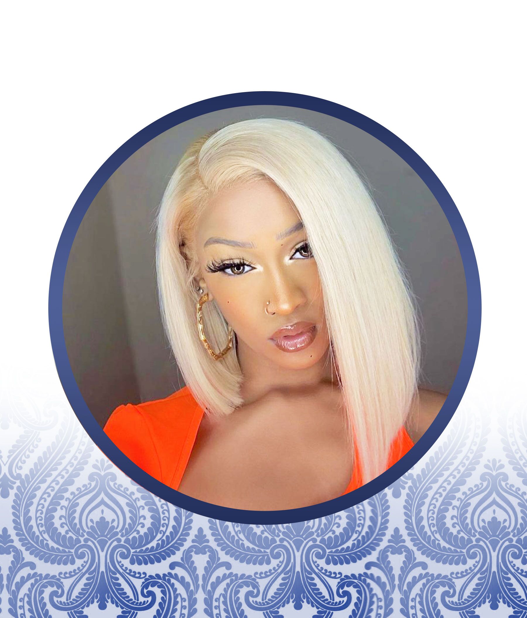 14" Platinum Lace Frontal Bob Wig