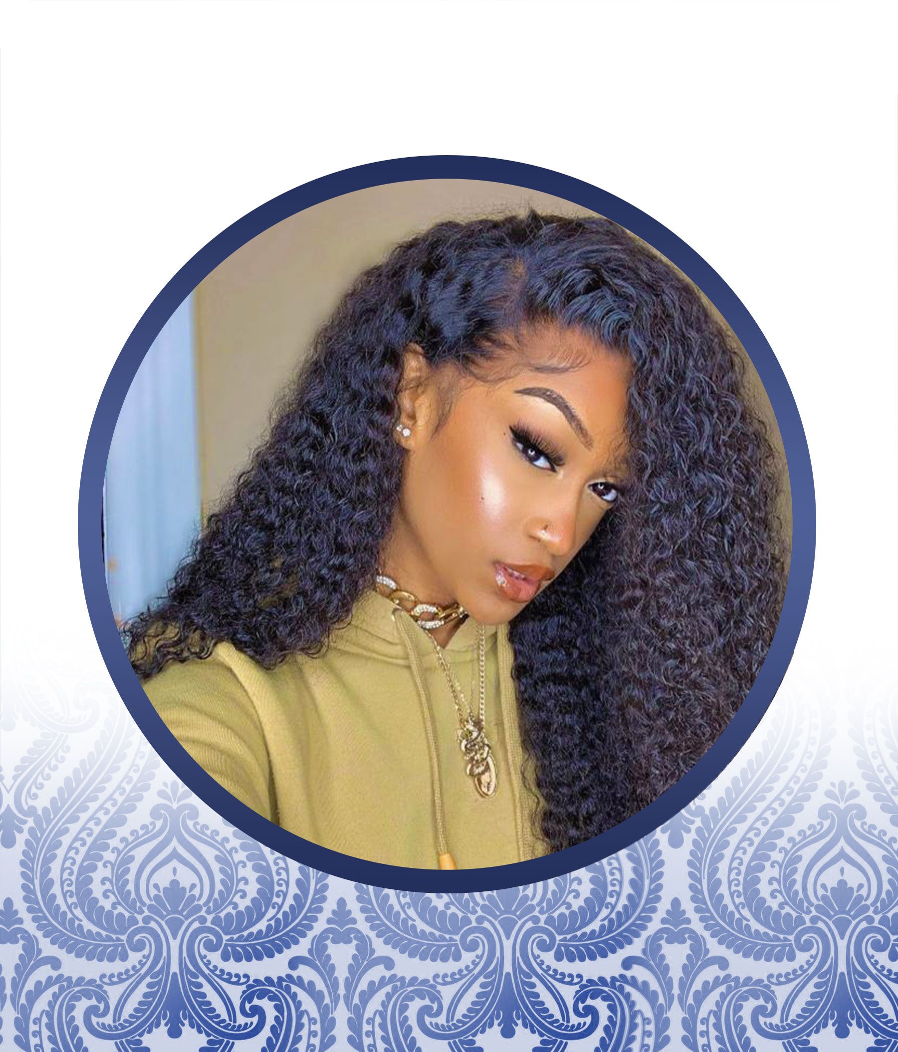 Jerry Curl Full Lace Frontal Wig