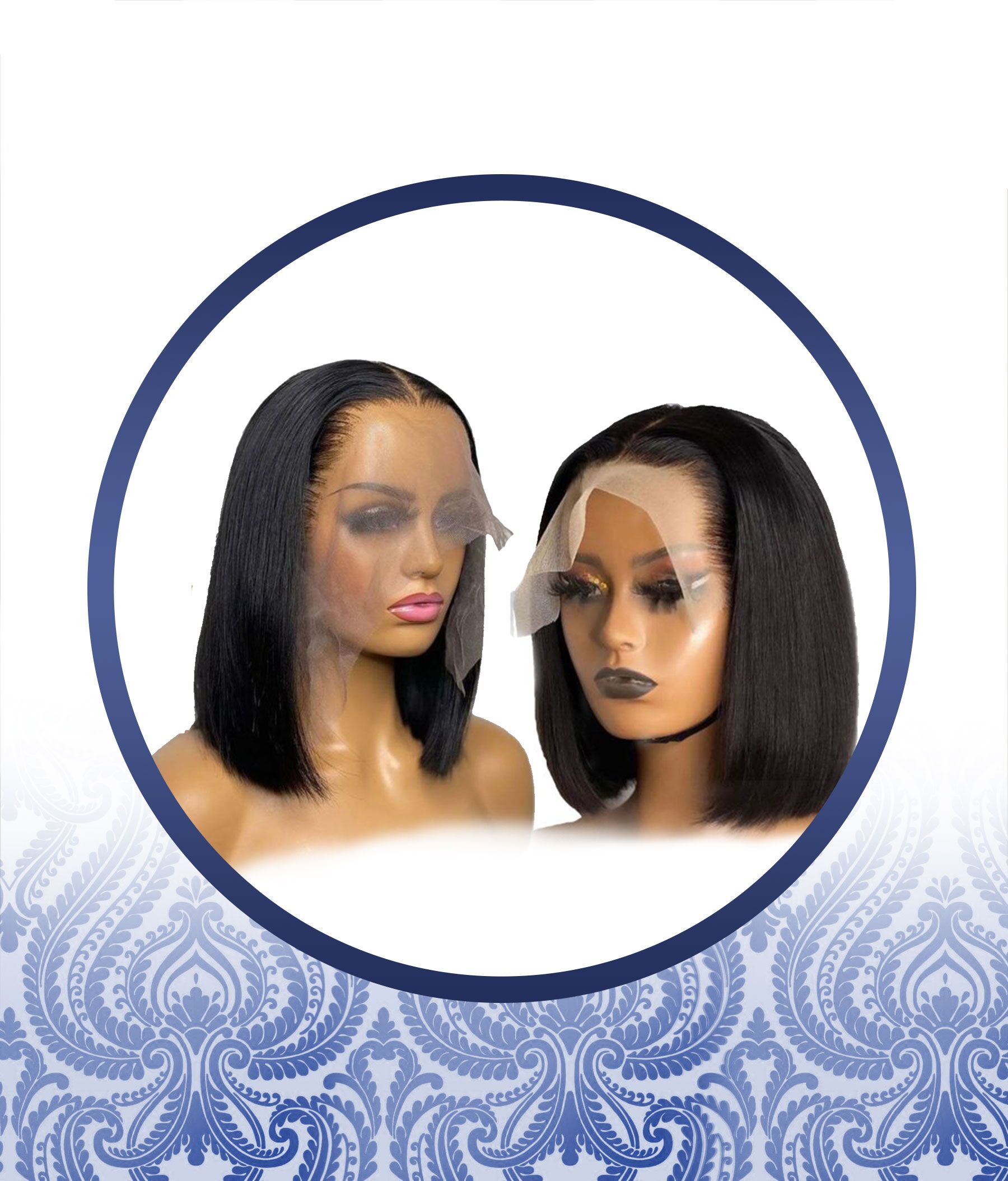 Frontal 15 Straight Wig Combo1