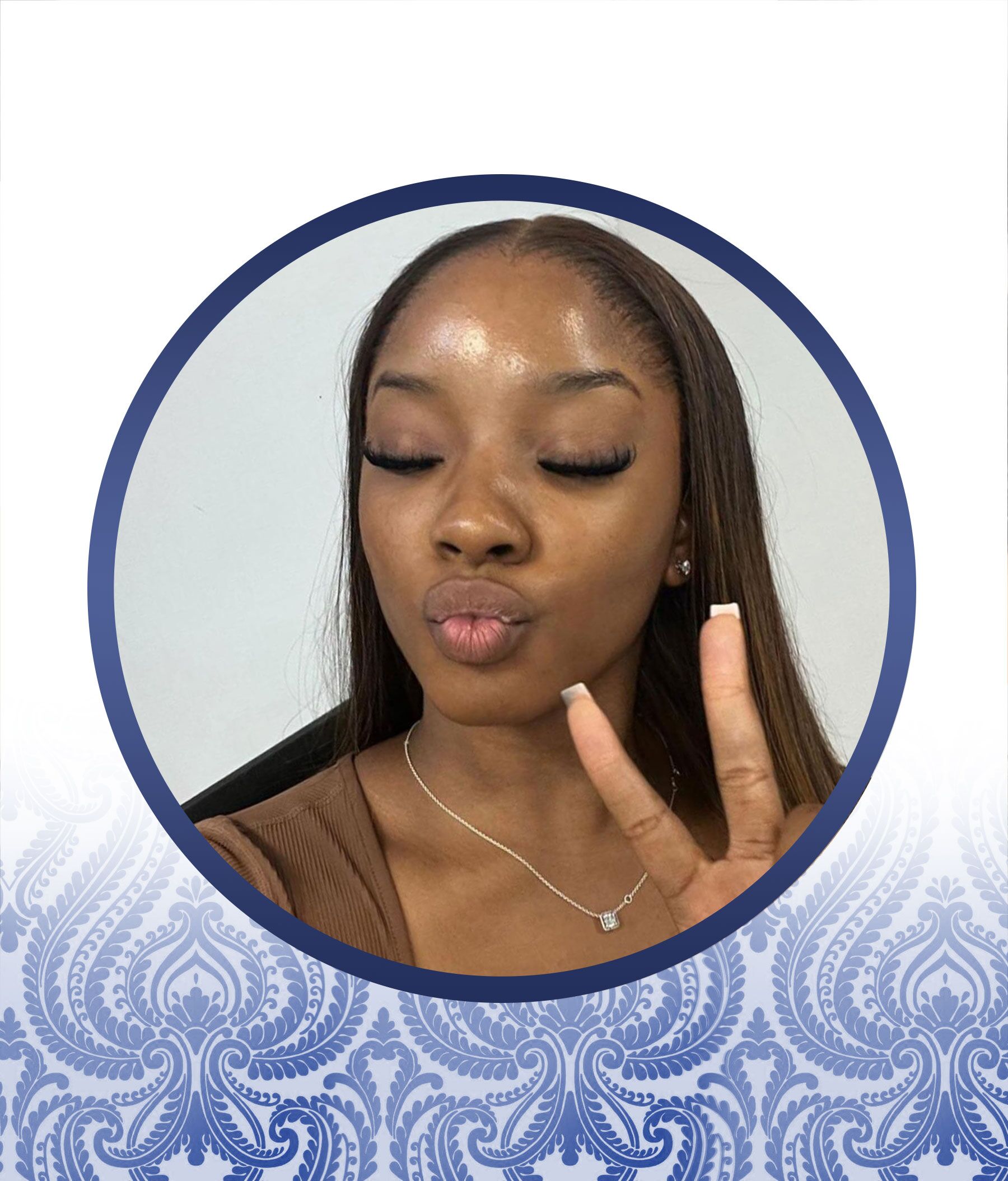 22 inch Glueless Chocolate Brown Peruvian Lace Frontal Wig - Image 2