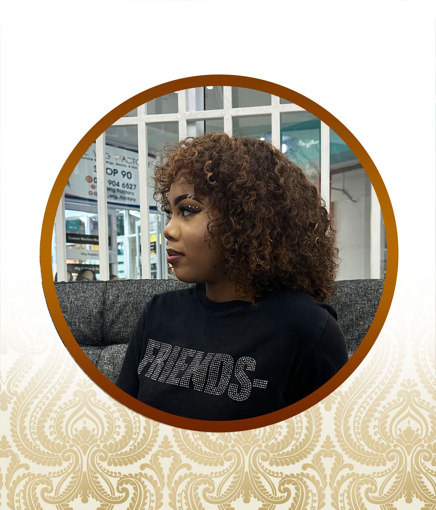 Double Drawn Mid Brown Highlighted Glueless Fringe Unit