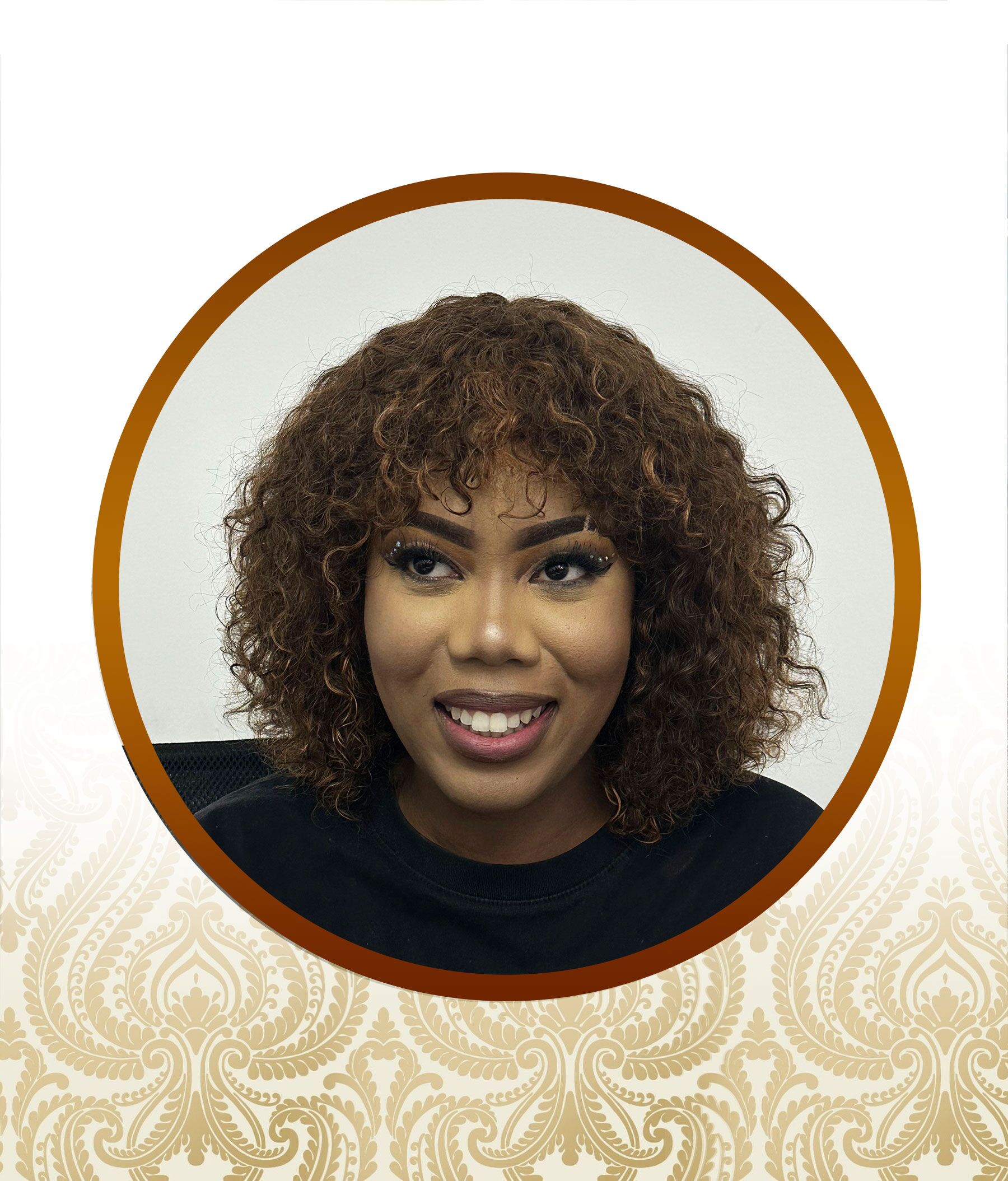 Double Drawn Mid Brown Highlighted Glueless Fringe Unit - Image 2