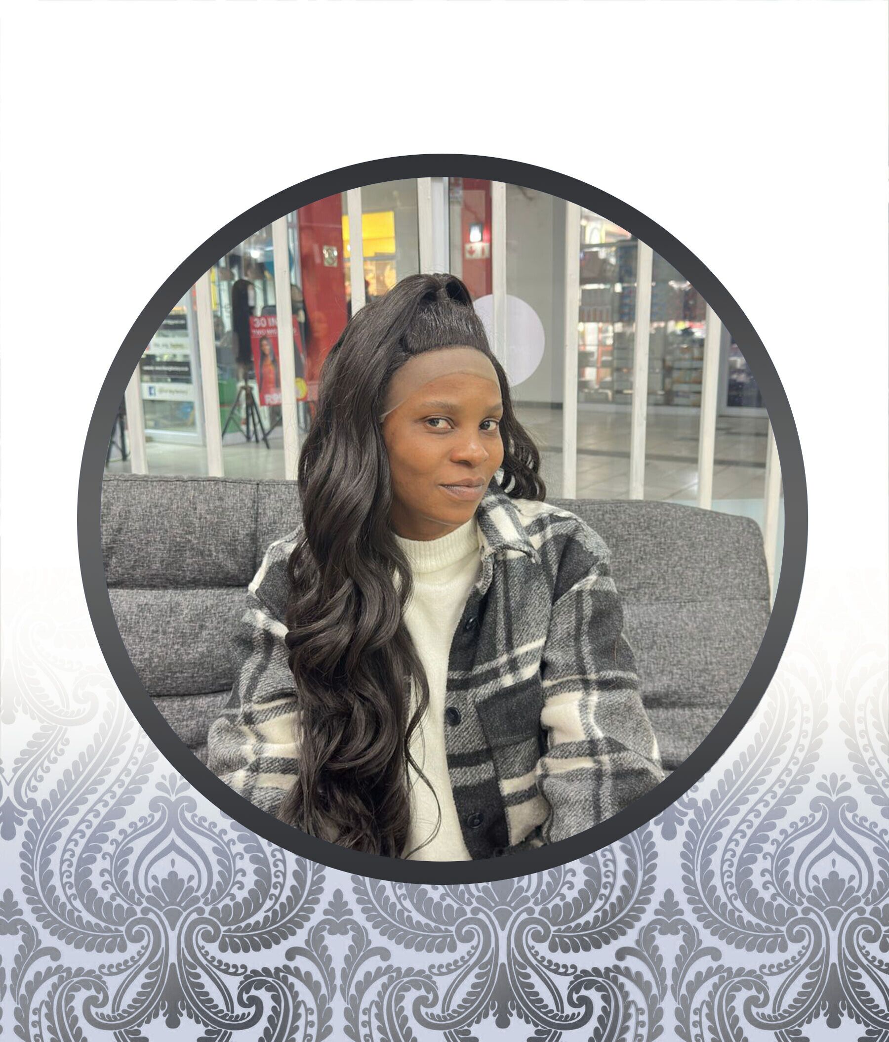 40" Bodywave Human HairBlend Glueless Lace Frontal