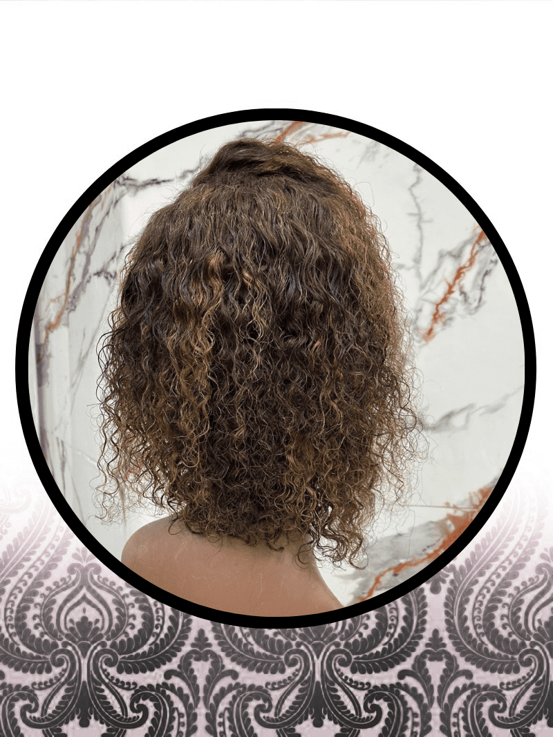 10" Malaysian Curl Highlighted Lace Frontal Grade10 Wig - Image 3