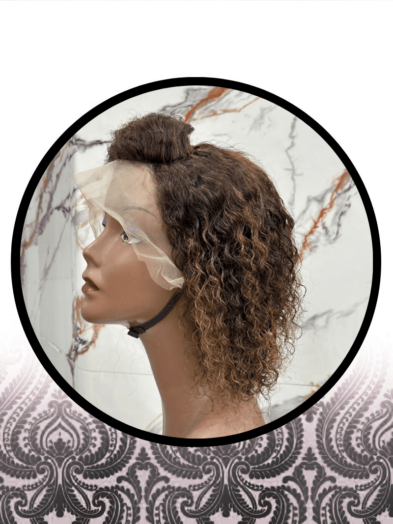 10" Malaysian Curl Highlighted Lace Frontal Grade10 Wig - Image 2