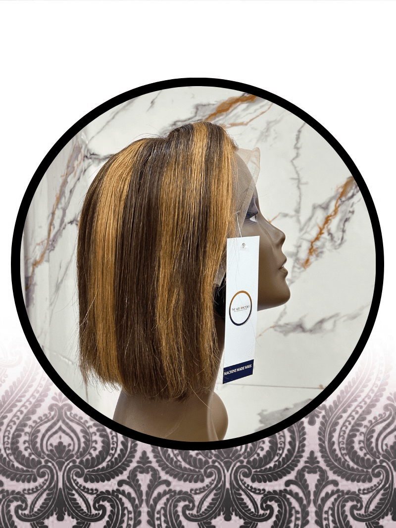 10" Straight Highlighted Lace Frontal Grade10 Wig - Image 2