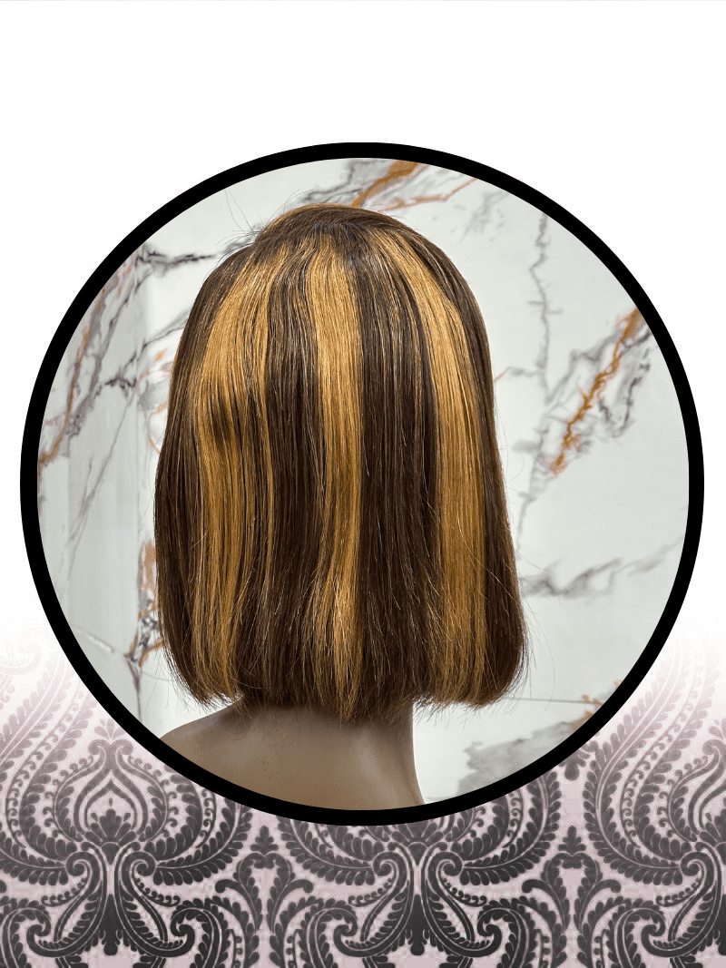 10" Straight Highlighted Lace Frontal Grade10 Wig - Image 3