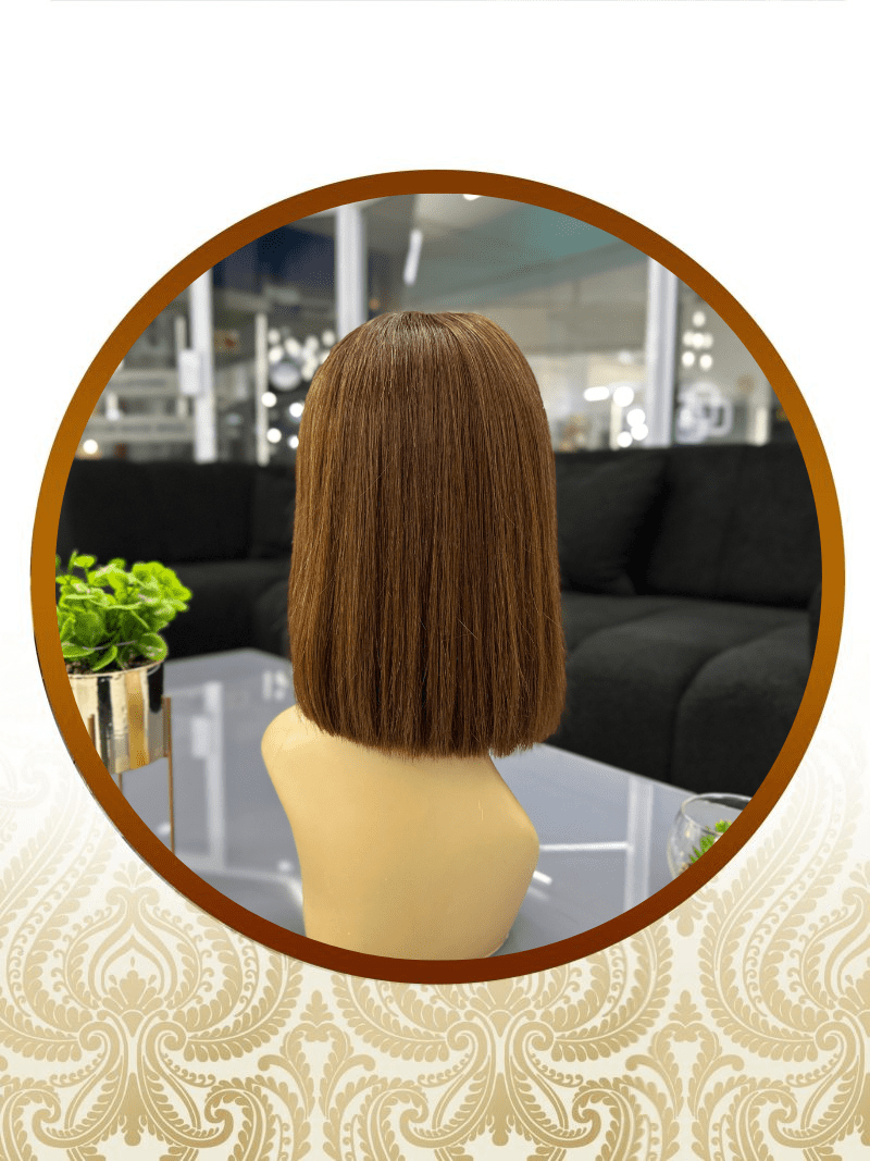 10" Super Single Drawn Brown 13x4 Frontal Lace Bob Unit - Image 3