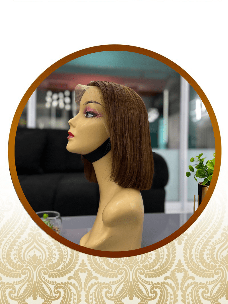 10" Super Single Drawn Brown 13x4 Frontal Lace Bob Unit - Image 2