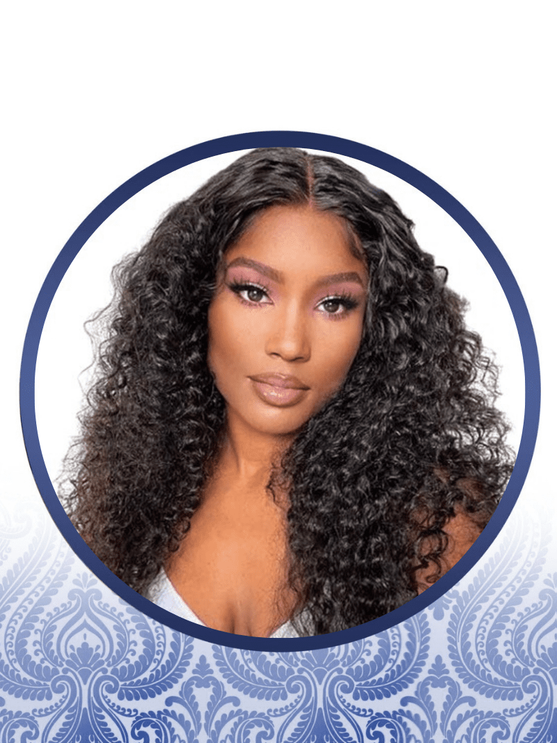 16" Glueless Deep Wave 3 Part Lace Wig